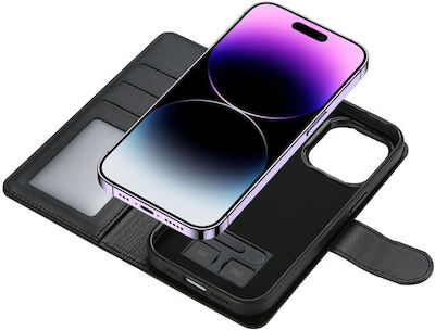 Tech-Protect Wallet Magsafe Synthetisches Leder / Silikon / Gehärtetes Glas Schwarz (iPhone 13)