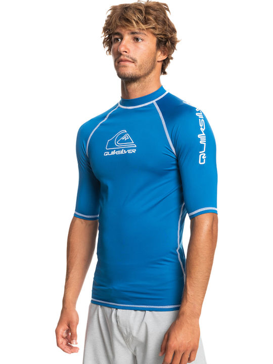 Quiksilver On Tour UPF 50 Ανδρική Κοντομάνικη Αντηλιακή Μπλούζα Μπλε