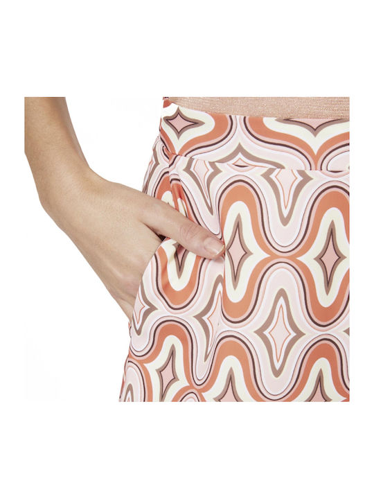Women's Fabric Trousers Orange