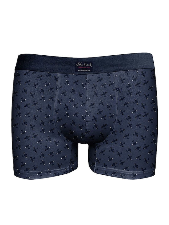 John Frank Men's Boxer Blue with Patterns