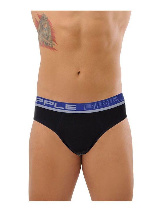 Apple Boxer Herren Slips Black / Marine 1Packung