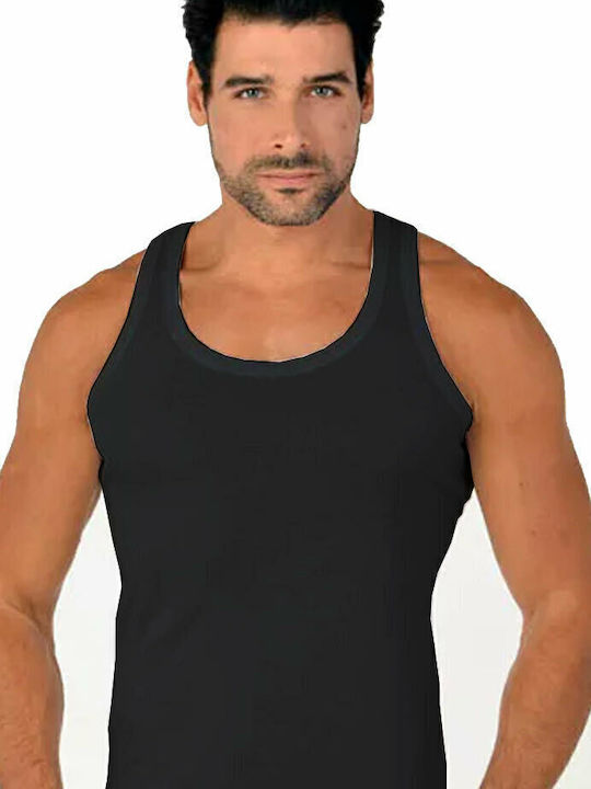 -02 Men's Undershirt Sleeveless in Black Color