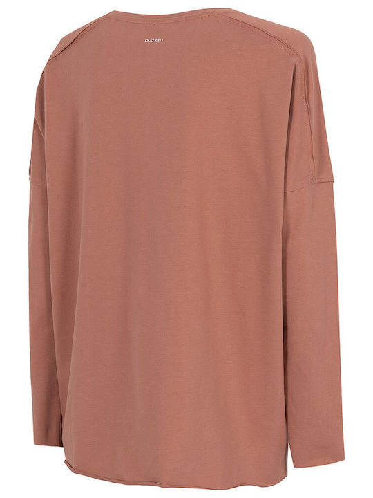 Outhorn Damen Bluse Baumwolle Langärmelig Rosa