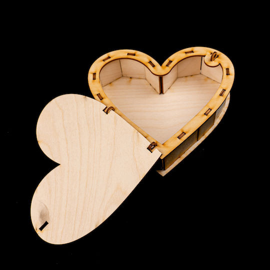 Lemn Cutie pentru Cadou Bej 17x15x5cm.