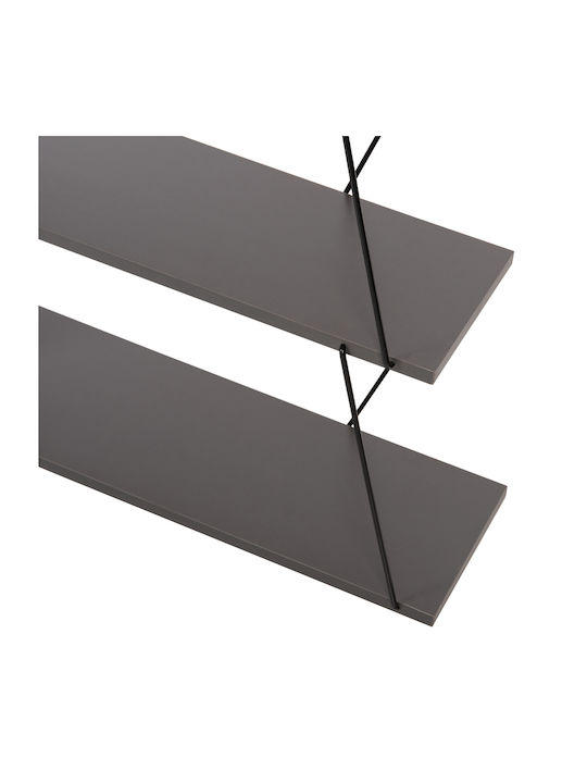 Bookcase Tars Gray 65x24x146cm