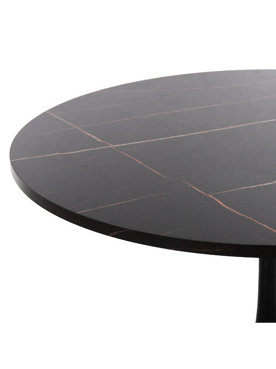 Table Dining Room Wooden Black 90x90x74cm