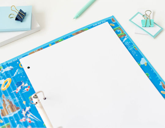 Grupo Erik Mappe mit 2 Ringen für Papier A4 Hellblau 1Stück