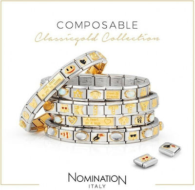 Nomination Composable Classic Unisex Metallisch Durchzieh-Motiv für Schmuck Gold in Form Herz