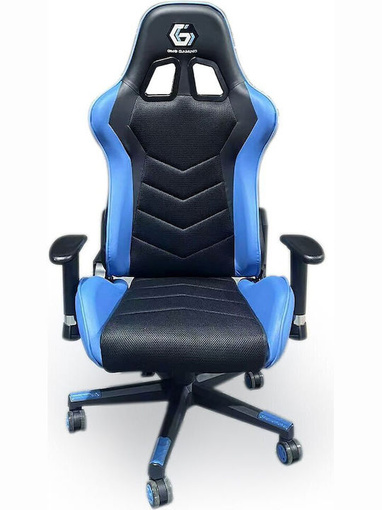 Gembird GC-01 Υφασμάτινη Καρέκλα Gaming με Ρυθμιζόμενα Μπράτσα Μαύρο / Μπλε