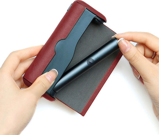 Carcasă PU Leather Shell pentru IQOS Iluma Prime Roșie Husă Roșu