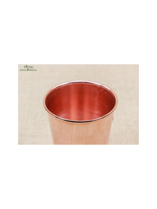 Glas Wasser aus Kupfer in Rose Gold Farbe 400ml