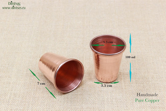 Pahar Pentru Shot Cupru Rose Gold 100ml
