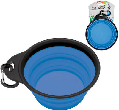 Imac Schalen Futter & Wasser für Hunde Blau aus Silikon 380ml