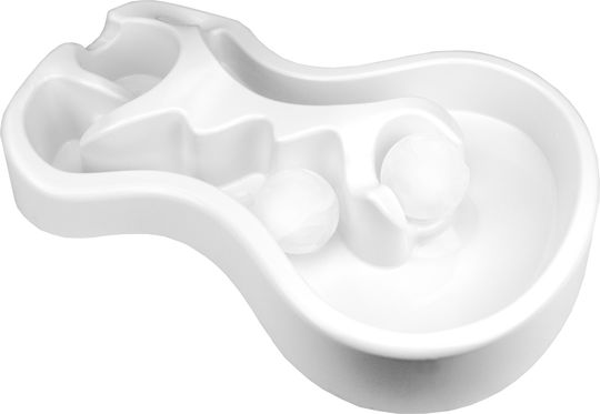 All For Paws Plastic Bowl Food & Water for Dog & Cat in White Color