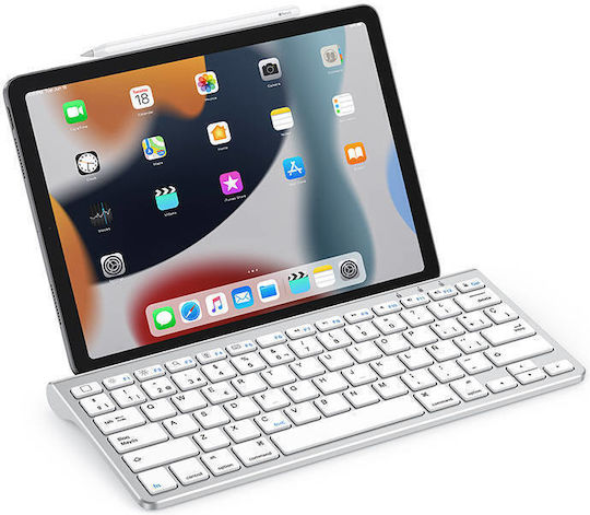 Omoton KB088 Ασύρματο Bluetooth Πληκτρολόγιο για Tablet Αγγλικό US Λευκό