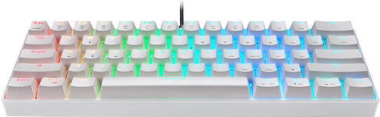 Motospeed CK61 Gaming Mechanische Tastatur 60% mit Kailh Box Weiß Schaltern und RGB-Beleuchtung (Englisch US) Weiß