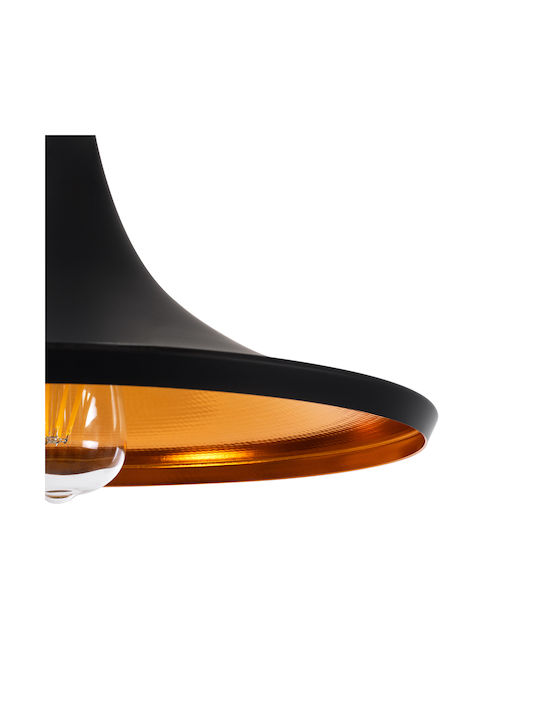GloboStar Shanghai Black Bell Ceiling Light with E27 Socket 37x20x20cm