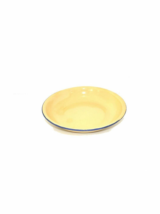 Plate Shallow Emaye Yellow with Diameter 26cm