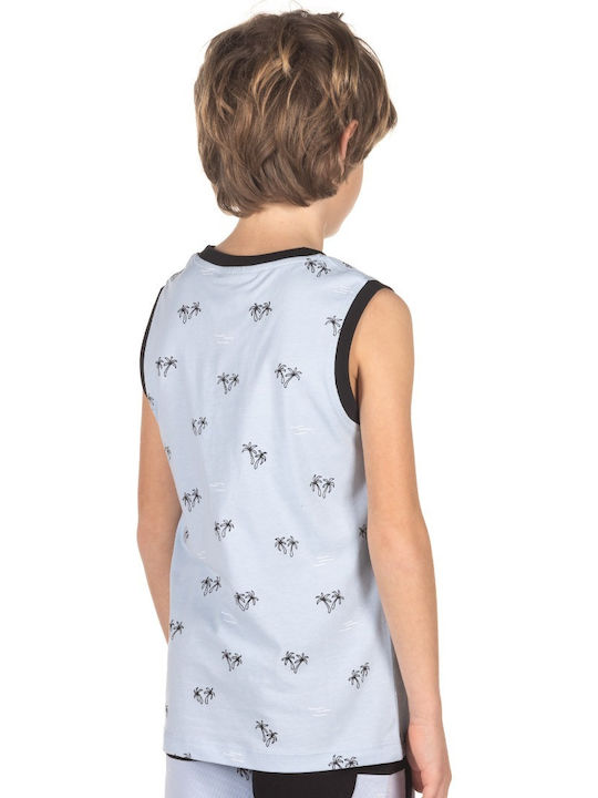 District75 Kids Blouse Sleeveless Light Blue