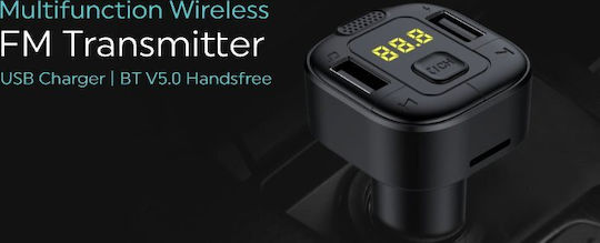 Powertech FM Transmitter Αυτοκινήτου με Bluetooth / MicroSD / USB