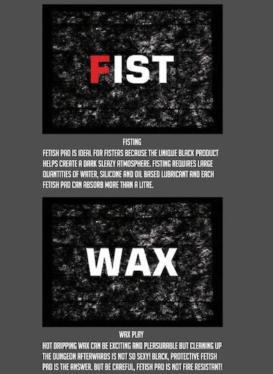 Fetish Addict Fetish Pad - The Ultimate Absorber Latex Sheet in Black Color 15pcs