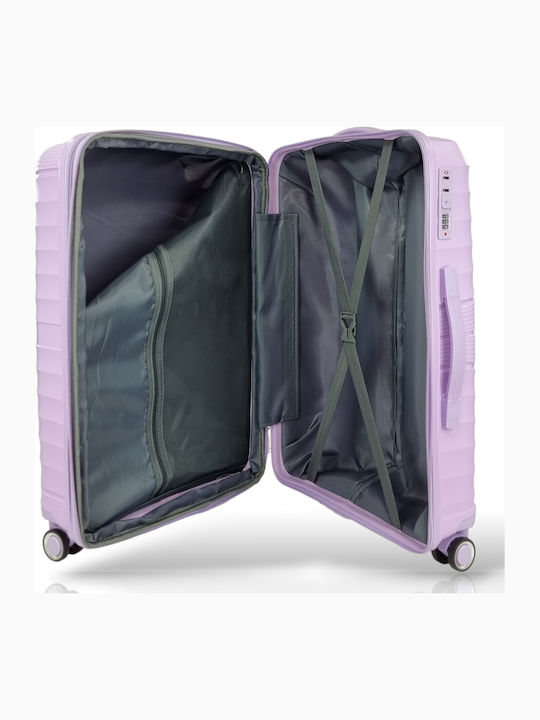 Playbags PP8804 Medium Travel Suitcase Hard Lila with 4 Wheels Height 65cm pp8004-24