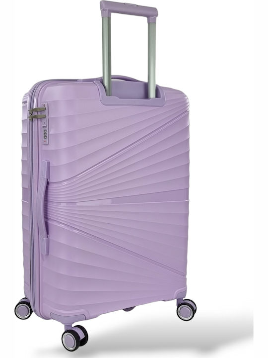 Playbags PP8804 Medium Travel Suitcase Hard Lila with 4 Wheels Height 65cm pp8004-24