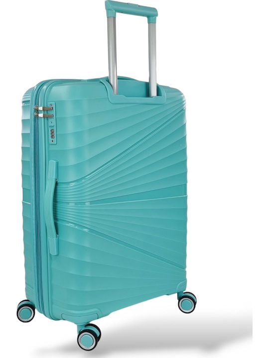 Playbags PP8804 Medium Travel Suitcase Hard Turquoise with 4 Wheels Height 65cm pp8004-24