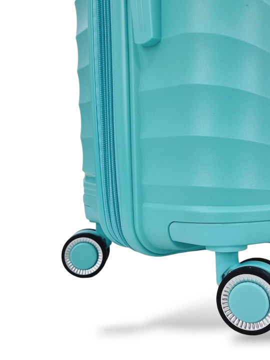 Playbags PP8804 Medium Travel Suitcase Hard Turquoise with 4 Wheels Height 65cm pp8004-24