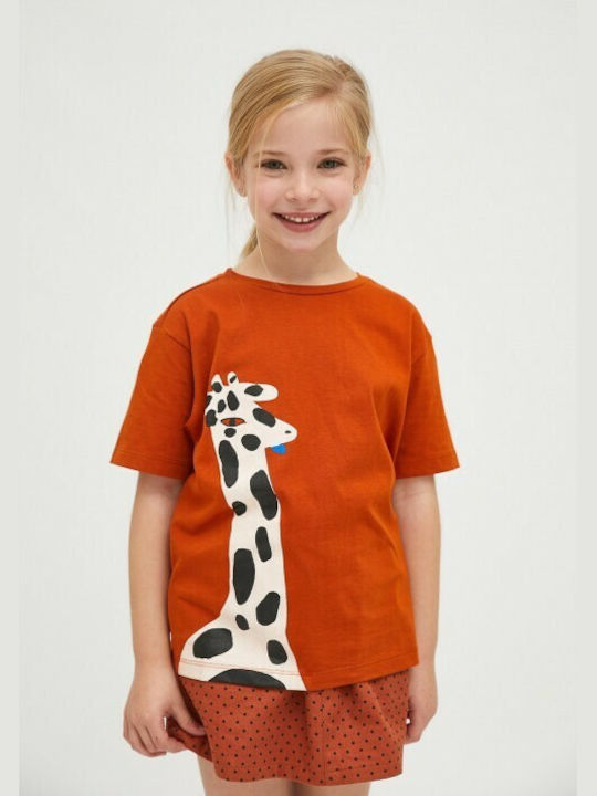 Compania Fantastica Kids Blouse Short Sleeve Orange