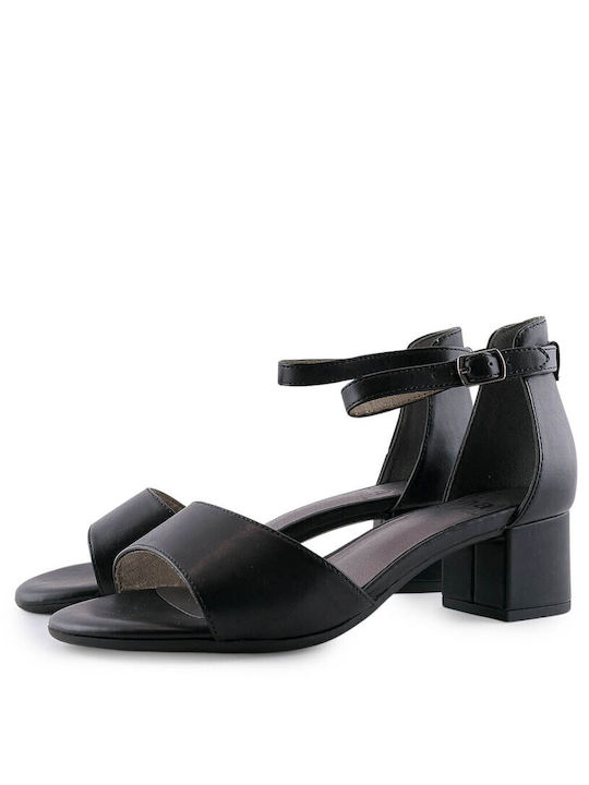 Jana Damen Sandalen mit Chunky mittlerem Absatz in Schwarz Farbe