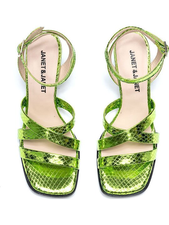 Leder Sandalen Grün