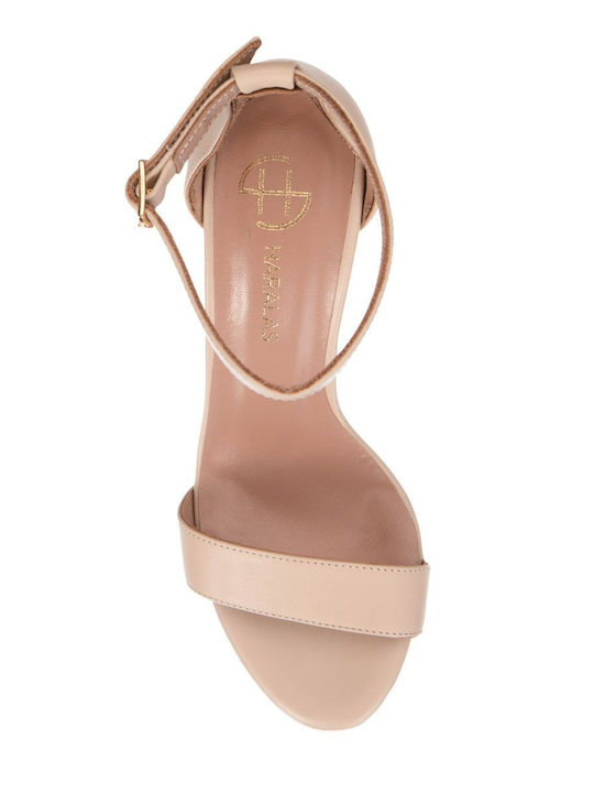 Leder Sandalen Beige