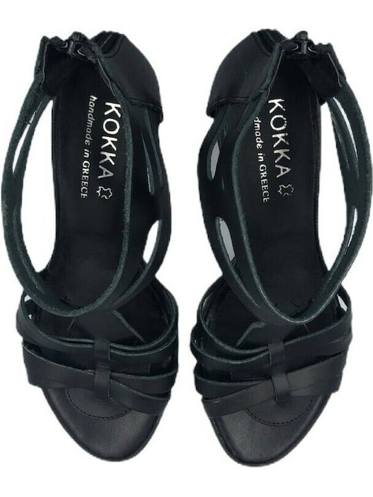 Kokka Damen Sandalen in Schwarz Farbe