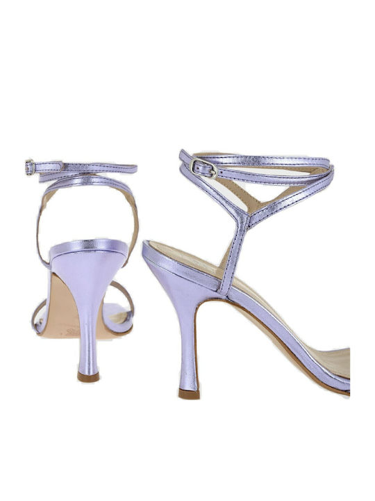 Leather Sandals Purple