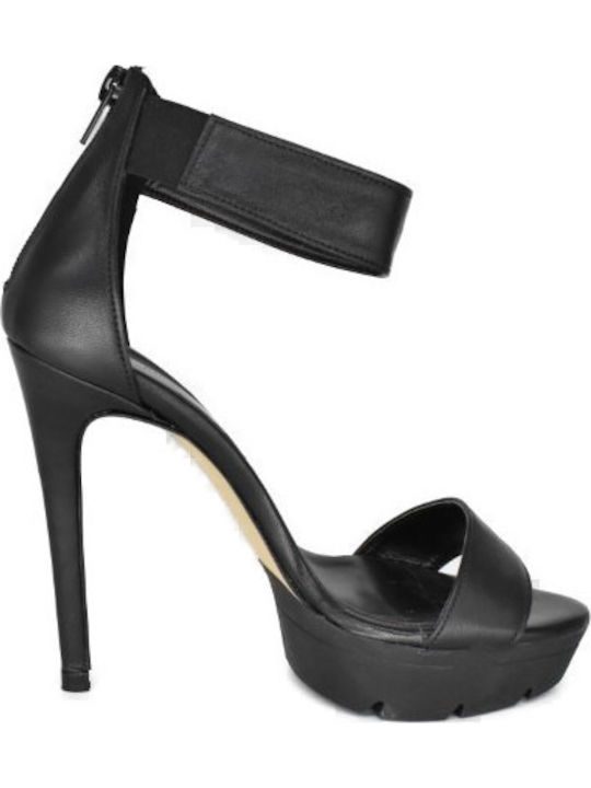 Leather Sandals Black