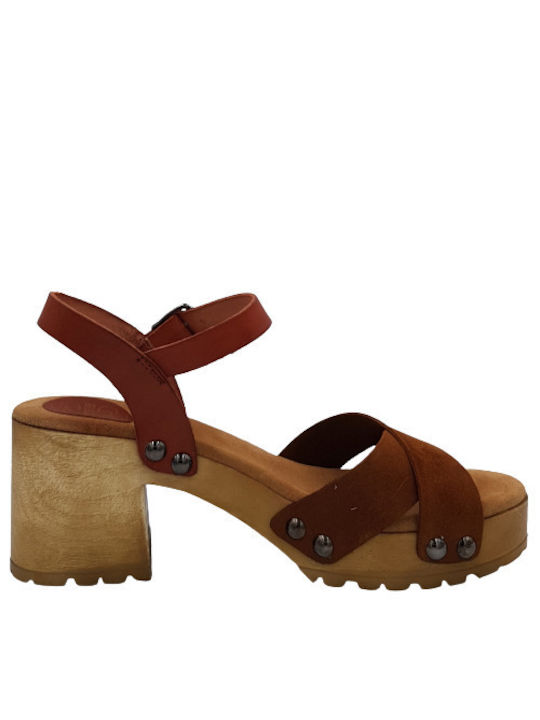 Porronet Anatomic Leather Women's Sandals Tabac Brown