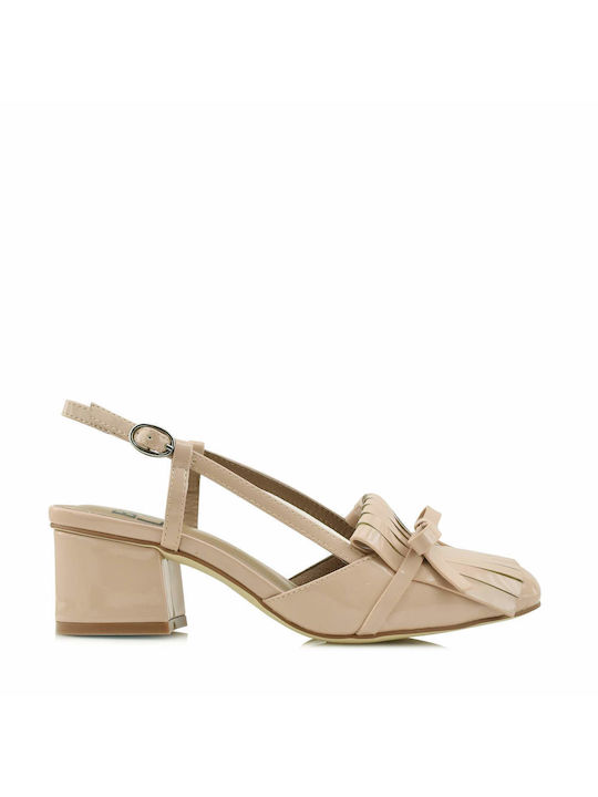 Bibi Lou Patent Leather Women's Sandals Beige