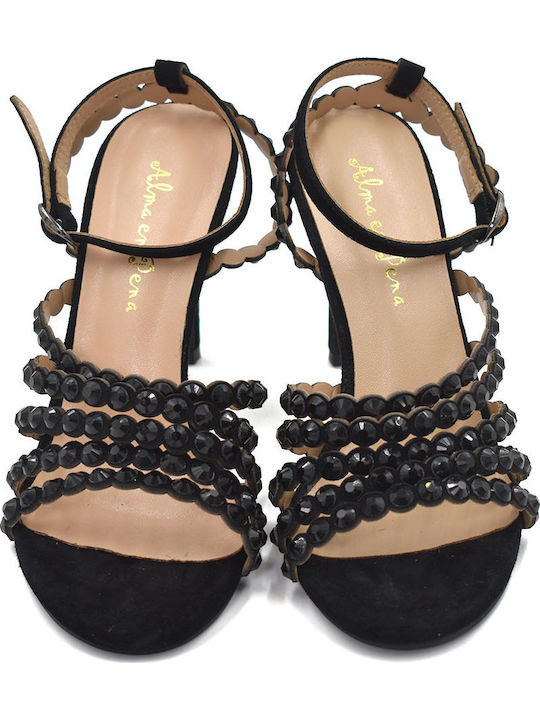 Suede Sandalen Schwarz