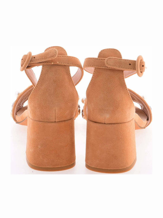 Suede Sandalen Beige