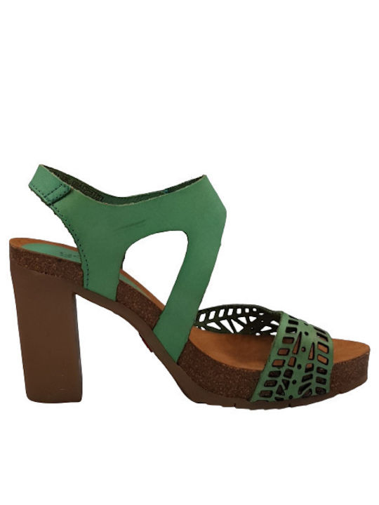 Yokono Anatomic Leather Women's Sandals Green