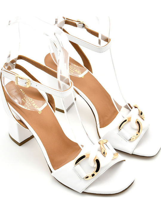 Leder Sandalen Weiß