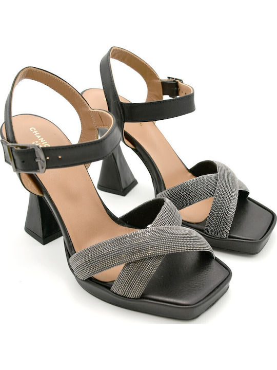 Leder Sandalen Schwarz