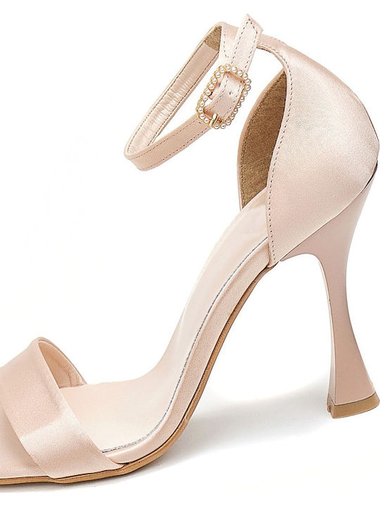 Stoff Sandalen Beige