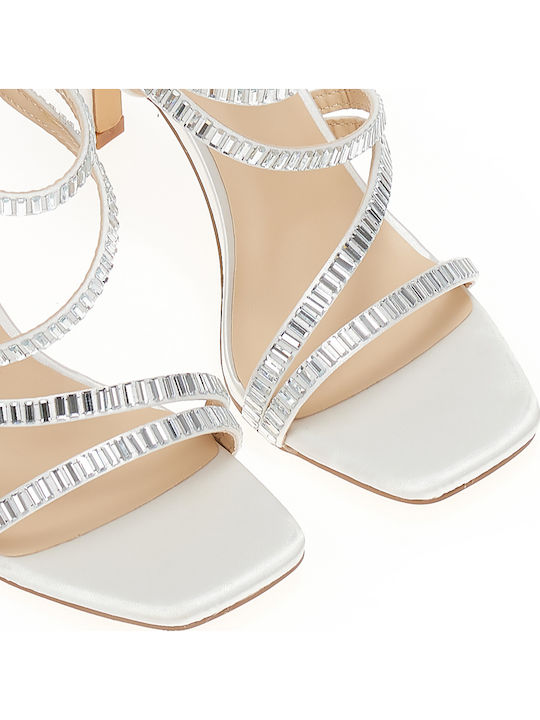 Tsoukalas Sandalen mit Strass Weiß Tsoukalas Sandalen mit Strass Weiß