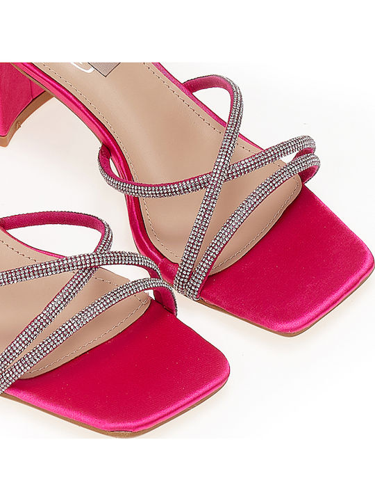 Tsoukalas Sandale cu strasuri Fuchsia