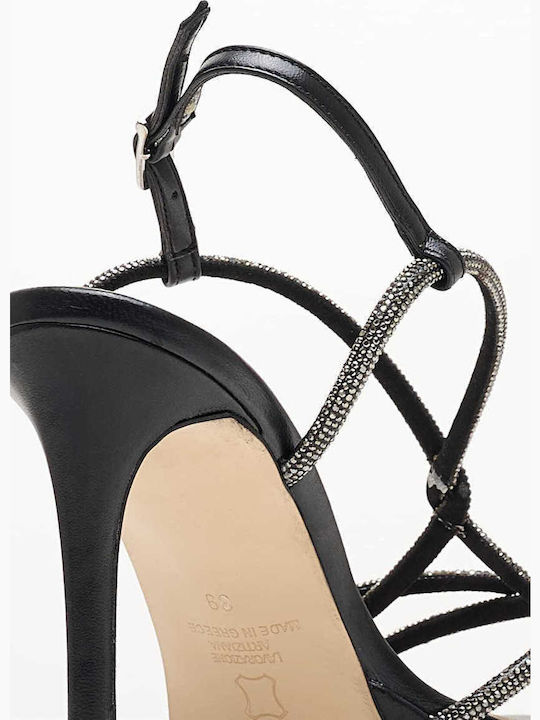 Leder Sandalen Schwarz