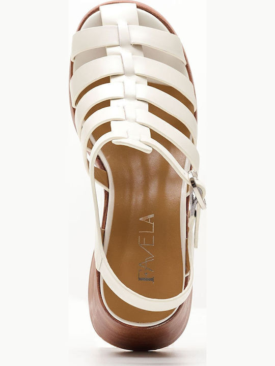 Leder Sandalen Weiß