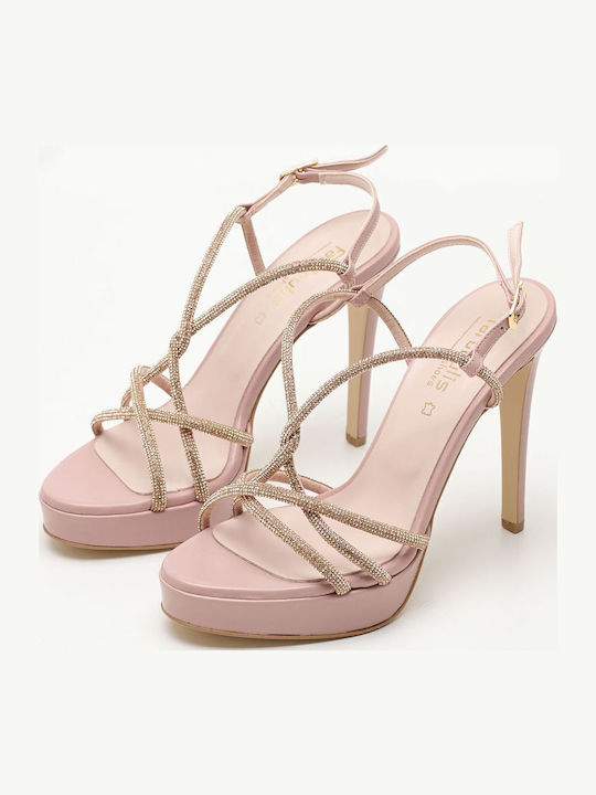 Leder Sandalen Rosa