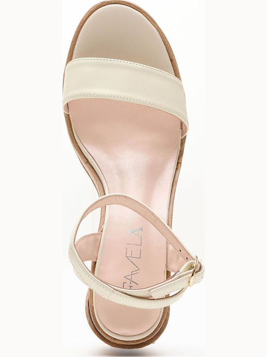 Leder Sandalen Beige